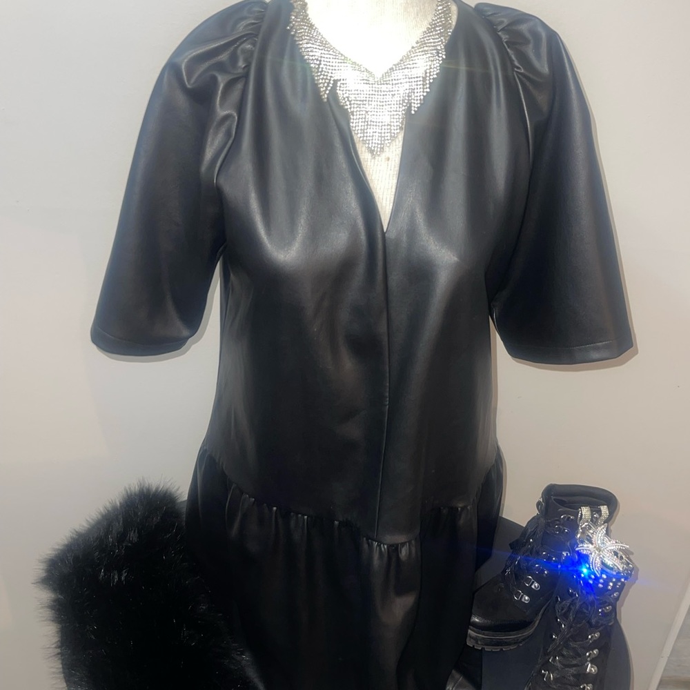 Women’s Faux Leather Dress